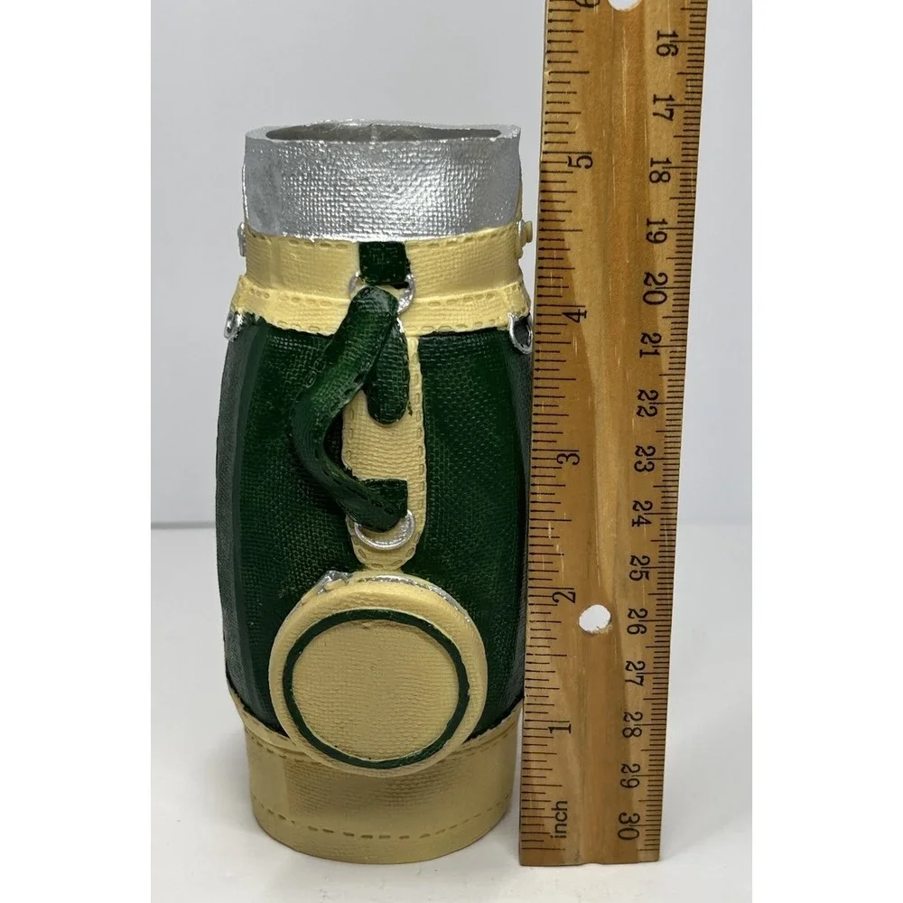 Mini Golf Bag Pen Pencil Holder Desktop Office Supplies Hard Plaster Mold Golfer